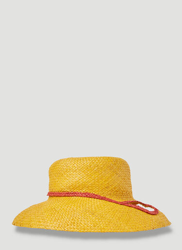 Marni x No Vacancy Sunglasses Cut-Out Sun Hat Yellow mvy0253005