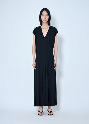 Toteme V-Neck Jersey Dress Black tot0265019