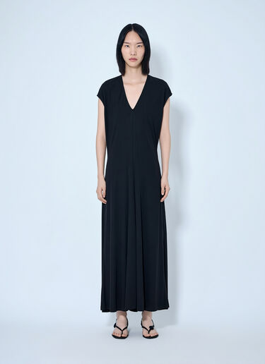 LN-CC® - Toteme: V-Neck Jersey Dress - Black Toteme V-Neck Jersey Dress Black tot0265019