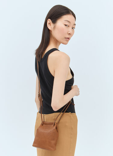 Nappa Leather Mini Bucket Bag Miu Miu Nappa Leather Mini Bucket Bag Brown miu0258025