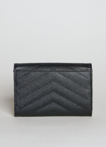 Saint Laurent Cassandre Matelassé Small Envelope Wallet Black sla0255121