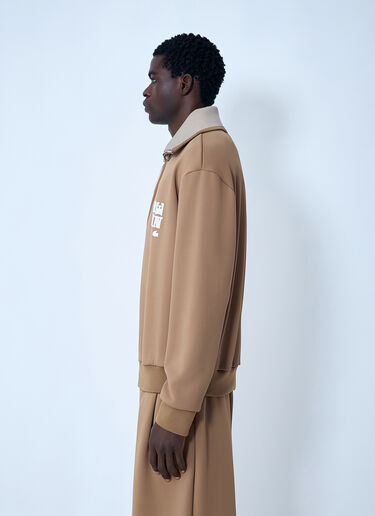 Lacoste Logo Motif Zip-Up Sweatshirt Camel lac0162008