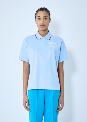 adidas by Wales Bonner Logo Motif Polo Shirt Blue awb0359020