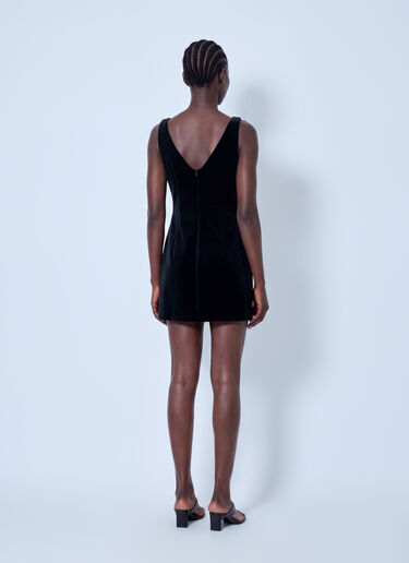LN-CC® - Sportmax: Sleeveless Velvet Mini Dress - Black Sportmax Sleeveless Velvet Mini Dress Black spx0266025