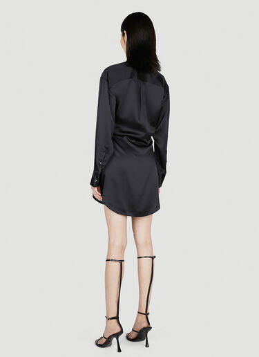 Alexander Wang Draped Shirt Dress Black awg0251020