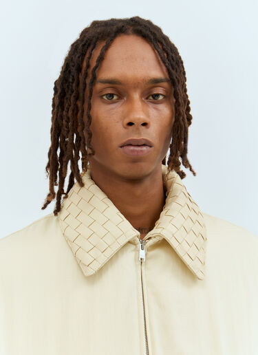Bottega Veneta 棉质斜纹布蓬松夹克 乳白色 bov0158007