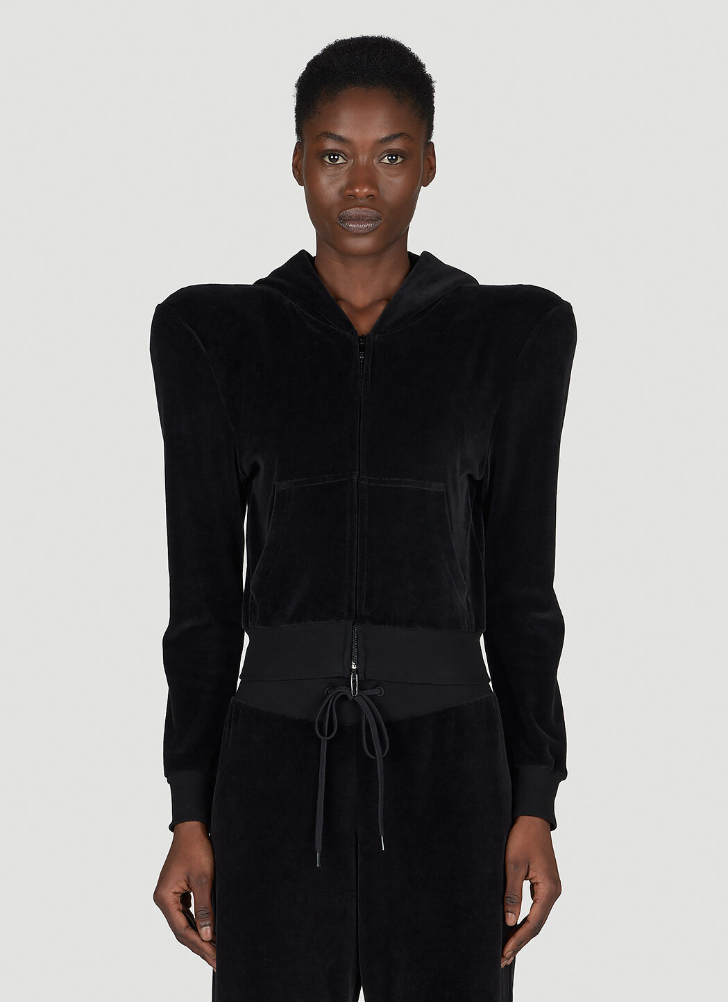 Balenciaga 3B Sports Icon Round Shoulder Jacket in Black für Damen