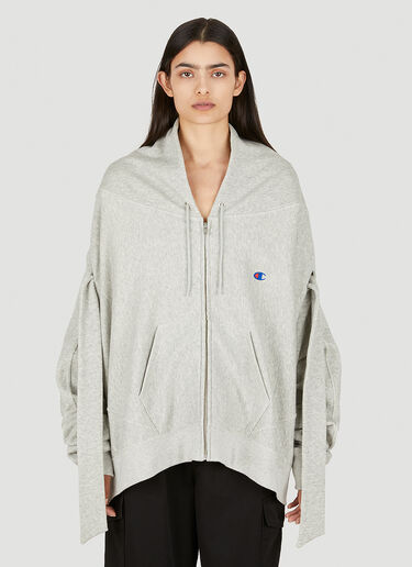 Champion x Anrealage 不对称连帽卫衣 浅灰色 chn0348002
