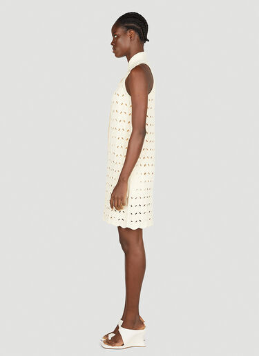 Sportmax Embroidered Dress White spx0252001