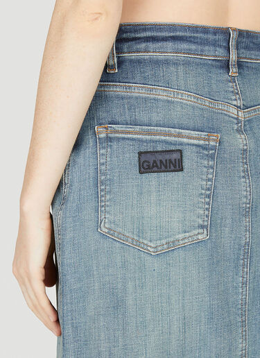 GANNI Denim Maxi Skirt Blue gan0252016