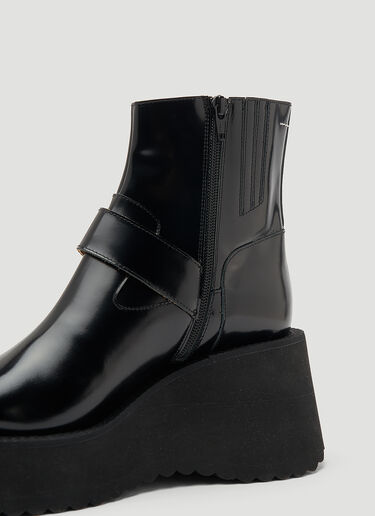 Buckled Wedge Ankle Boots MM6 Maison Margiela Buckled Wedge Ankle Boots Black mmm0247023