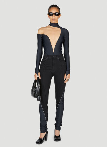 Mugler Cut-Out Bodysuit Black mug0252036