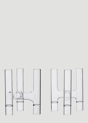 Fferrone Design Set of Two Trio Candelabras Transparent wps0644556