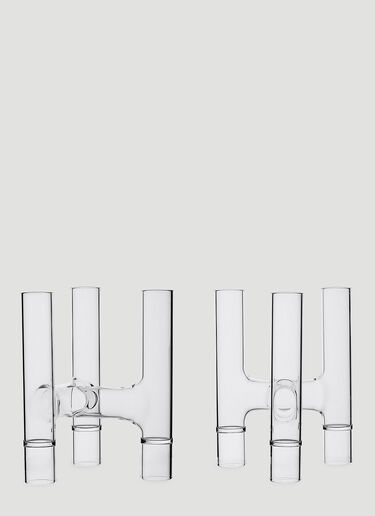 Fferrone Design Set of Two Trio Candelabras Transparent wps0644568
