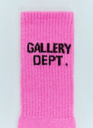 Gallery Dept. Clean Logo Jacquard Socks Pink gdp0152038