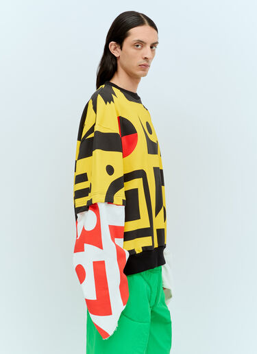 Walter Van Beirendonck Dawleetoo Oversized Sweatshirt Yellow wlt0156013