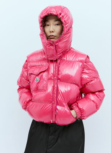 Moncler Karakorum Karakorum 格子布羽绒服 粉 mnk0254003