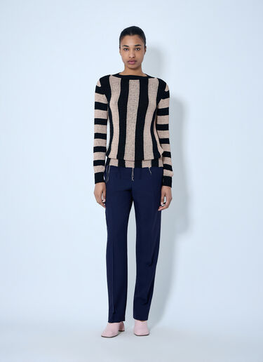 Dries Van Noten Striped Knit Sweater Black dvn0264017