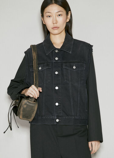 西装袖牛仔夹克 MM6 Maison Margiela 西装袖牛仔夹克 黑色 mmm0253002