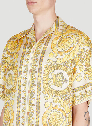 Barocco Silk Shirt Versace Barocco Silk Shirt Yellow ver0155001