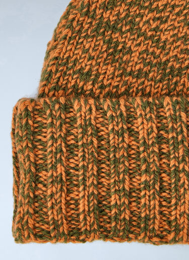 LN-CC® - Marni: Knitted Logo Beanie - Orange Marni Knitted Logo Beanie Orange mni0166002