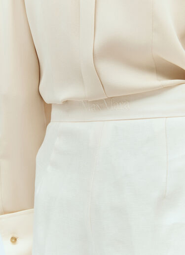 Max Mara 리넨 테일러드 팬츠 크림 max0256010