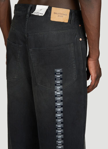 Balenciaga Sticker Baggy Jeans Black bal0355003