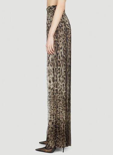 Pleated Leopard Print Pants Dolce & Gabbana Pleated Leopard Print Pants Brown dol0251003
