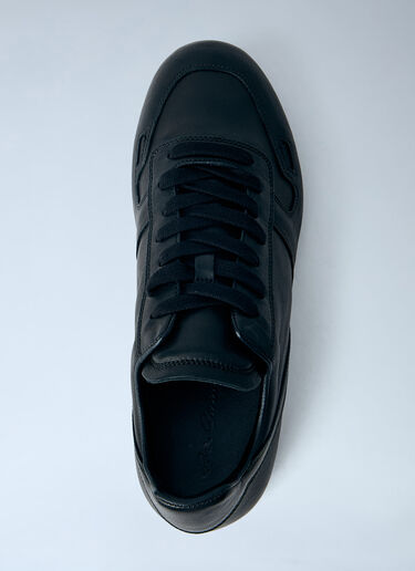 Rick Owens Minimal Leather Sneakers Black ric0263060
