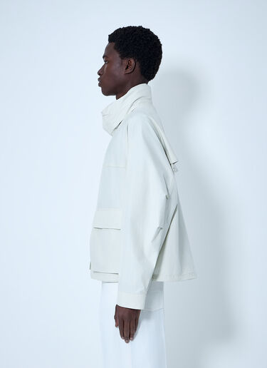 Lemaire High-Collar Utility Jacket White lem0164002