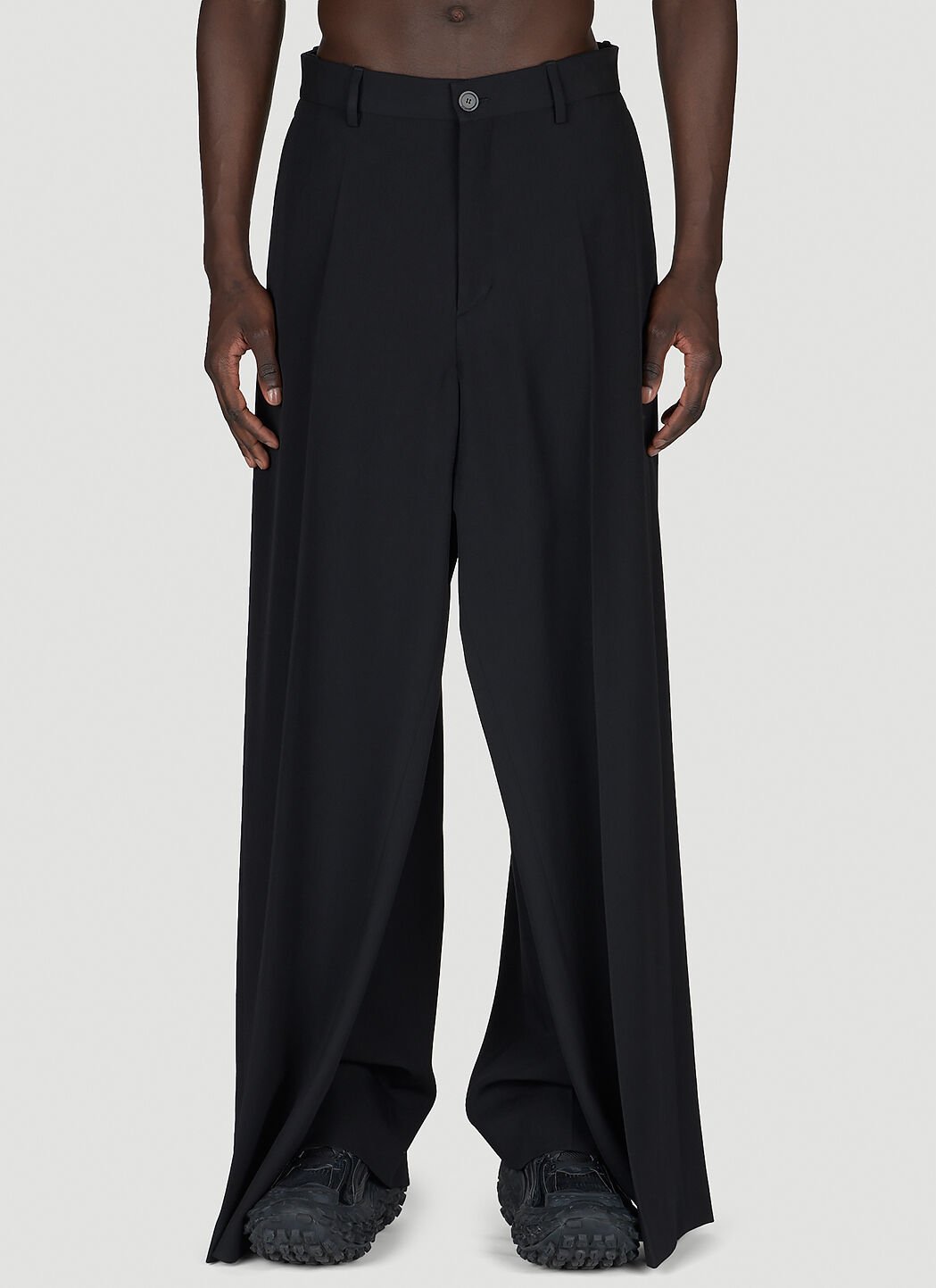 Balenciaga Tailored Double-Front Suit Pants Black bal0154003