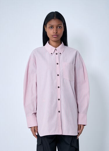 GANNI Stripe Shirt Pink gan0263010
