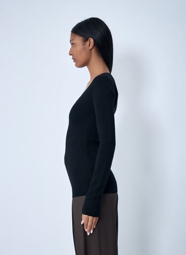 TOTEME Merino Knit Sweater Black tot0263012