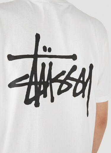 Stüssy Logo Print T-Shirt White sts0152039