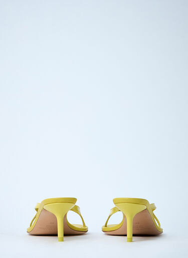 Acne Studios Leather Heel Sandals Yellow acn0261012