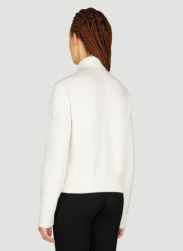 Moncler Padded Wool Cardigan White mon0253037
