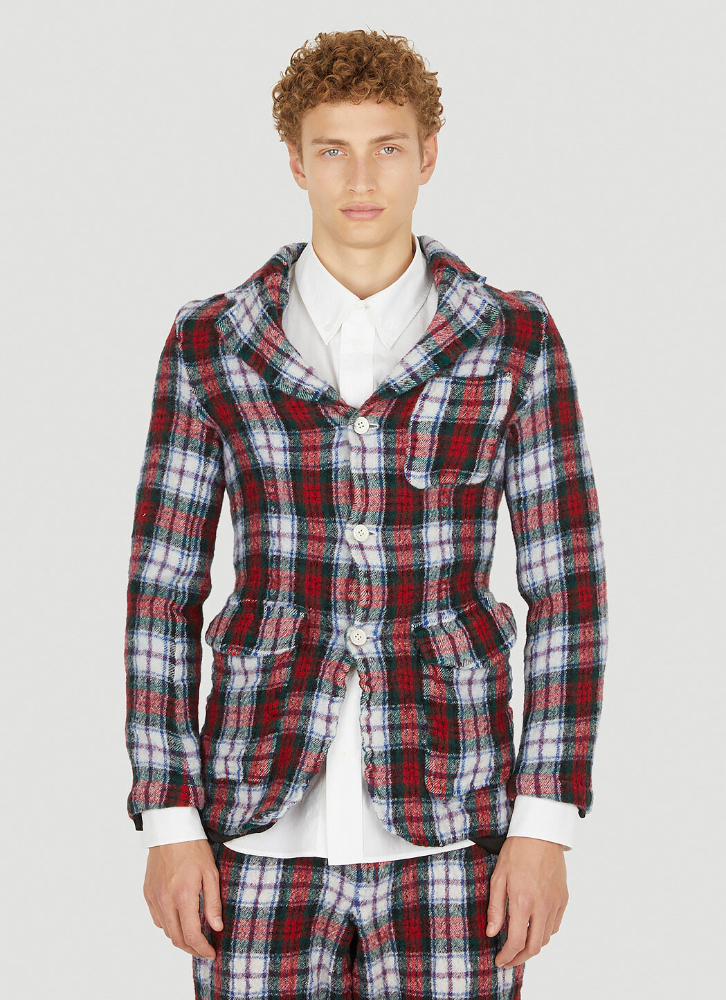 Comme des shop garcons tartan jacket