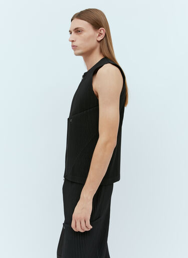 Unfold Panel Construction Vest Homme Plissé Issey Miyake Unfold Panel Construction Vest Black hmp0154007