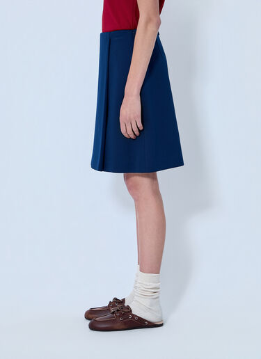 LN-CC® - Miu Miu: Technical Jersey Mini Skirt - Blue Miu Miu Technical Jersey Mini Skirt Blue miu0264103