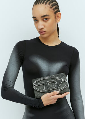 Diesel 1DR Wallet Strap Clutch Black dsl0257038