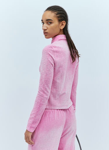 Logo Embossed Velvet Shirt Diesel Logo Embossed Velvet Shirt Pink dsl0253005
