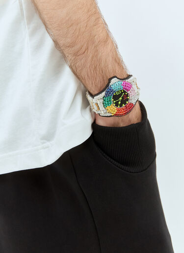 Walter Van Beirendonck Diamond Beaded Bracelet Silver wlt0158025