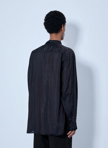 LN-CC® - Dries Van Noten: Croom Striped Shirt - Dark Brown Dries Van Noten Croom Striped Shirt Dark Brown dvn0165007