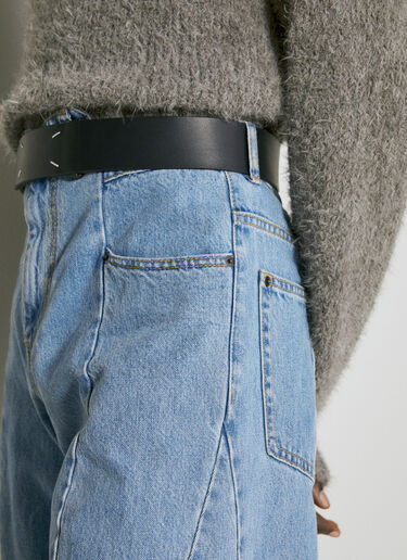 Maison Margiela Four Stitches Leather Belt Black mla0355001