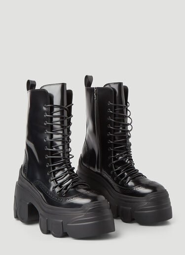 Simone Rocha Lace-Up Boots  Black sra0246019