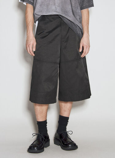MM6 Maison Margiela 膝部拼接百慕大短裤 黑色 mmm0156005