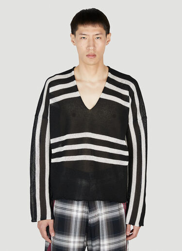 Sulvam Striped Sweater Black sul0152010