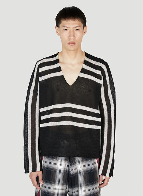 Sulvam Striped Sweater Grey sul0150006