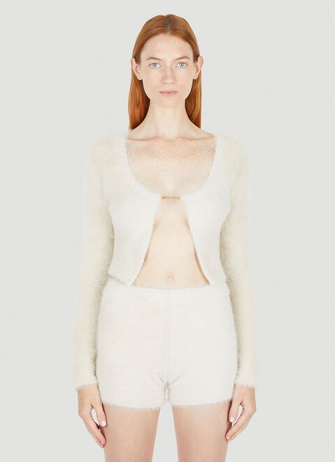 Jacquemus La Maille Neve Cardigan Beige jac0251040