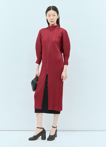 Pleats Please Issey Miyake Monthly Colors: November Coat Red plp0255005